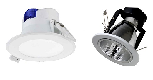 So sánh đèn LED và đèn compact âm trần